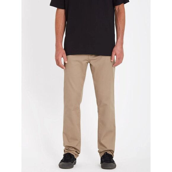 Volcom Frickin A1112306-30 Chino Pants Men's Khaki Cotton Stretch Trouser MXX33 - Picture 1 of 9